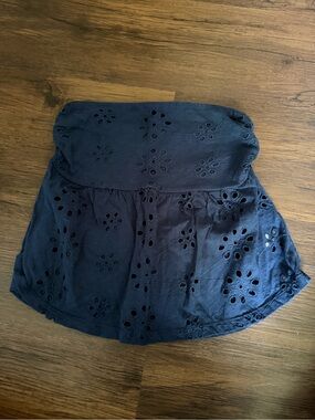 American Eagle Navy Eyelet Tube Top